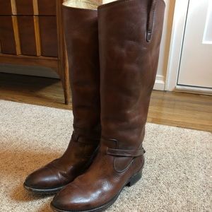 Frye Melissa Belted Tall Leather Boots